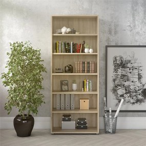 Bibliotecă modulară cu aspect de lemn de stejar 89x222 cm Prima – Tvilum