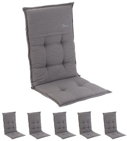 Coburg, pernă, pernă pentru fotoliu, spătar înalt, pernă scaun de grădină, poliester, 53 × 117 × 9 cm, 6 x pernă bancă