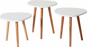 Set măsuțe cafea Tuvantille T (alb). 1127622