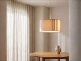 Lustră pe cablu STRIPES, 1xE27/60W/230V, Ø 60 cm, bej