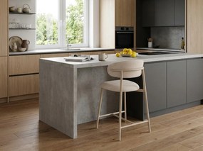 Scaun de bar ELONE, casmir/bej deschis