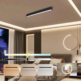 Immax NEO 07255L - LED LUNGO 20W/230V Wi-Fi Tuya negru + DO, stins reglabil