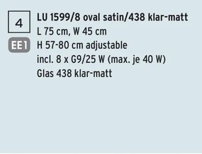 Candelabru 8 brate elegant design modern OPALDESIGN, satin