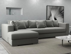 Colțar extensibil dumonde cu ladă de depozitare si sezut confortabil din spuma high-density, Gloria Royal Grey 320x183 cm