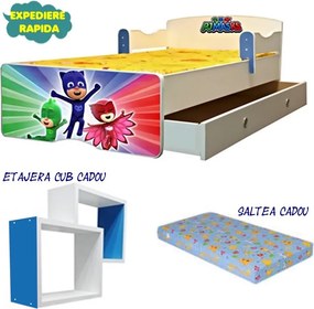Pat copii Eroi cu saltea si sertar
