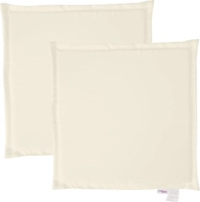 vidaXL Pernă scaun de grădină, 2 buc., crem, 45x45x2 cm, pătrat