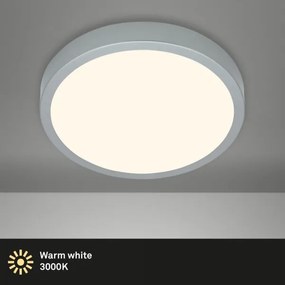 Plafonieră LED Briloner 3703-014 RUNA LED/24W/230V 3000K d. 38 cm argintiu