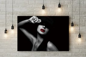 Tablou canvas Black Hat Girl 120x80 cm