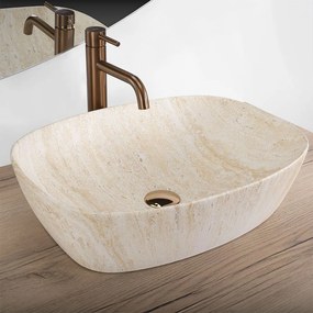 Lavoar pentru blat Rea Freja Travertine Matt
