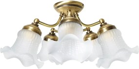 Lustra aplicata din alama design italian Glass Bell 5L