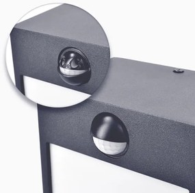 Aplică LED de exterior cu senzor Brilagi TERNI LED/12W/230V antracit IP44