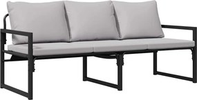 vidaXL Mobilier de grădină Gri deschis 180 x 72,5 x 71 cm Poliester