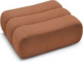 Taburet portocaliu cu tapițerie din țesătură bouclé Azra – Bobochic Paris