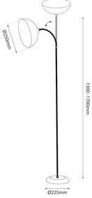 Lampadar ZACK 1xE27/60W/230V bej