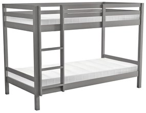 Pat etajat pentru copii 90 cm Invocato (gri) (cu somieră). 1116362