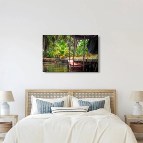 Tablou - Nava din lemn în canal , Thailand (90x60 cm)