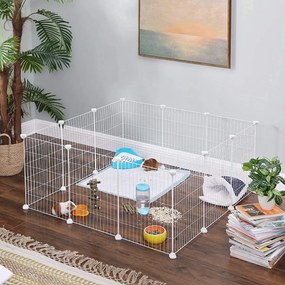 Gard pentru animale mici ANIMAL 143x73x46 cm, alb