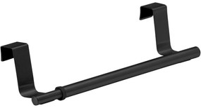 Suport reglabil pentru prosoape Wenko din oțelinoxidabil 22-35 cm, negru, S