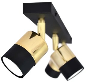 Spot LED TUBSSON 3xGU10/4,8W/230V negru/auriu