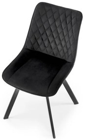 Scaun K520 velvet negru