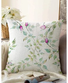 Față de pernă din amestec de bumbac Minimalist Cushion Covers Roses 55 x 55 cm