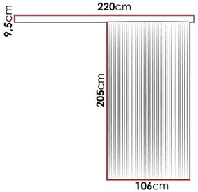 Uși culisante Baxdos 100 (Stejar sonoma + Negru) . 1104637
