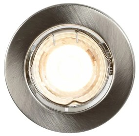 Set de 5 spoturi incastrabile directionabile cu bec GU10 2700K Canis nickel