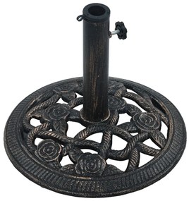 Suport de umbrela, negru si bronz, 9 kg, fonta, 40 cm