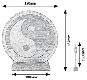 Rabalux 76032 - Lampă de sare HARMIO 1xE14/15W/230V