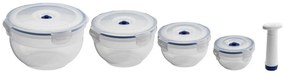 Set 4 recipiente pentru stocare alimente și pompă de vacuum Compactor Food Saver