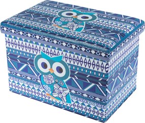 Taburet Design Blue Owl, multicolor, 48x32x31.5 cm