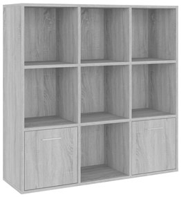 815448 vidaXL Bibliotecă, gri sonoma, 98x30x98 cm