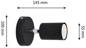 Spot LED de perete TUNE 1xGU10/4,8W/230V negru