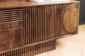 Comoda TV cu model optic 3D, Lemn mahon maro, ART DECO 200cm