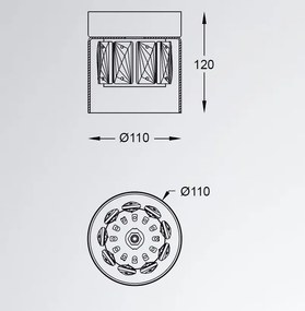 Spot aplicat design modern GEM crom C0389-01A-F4AC ZL