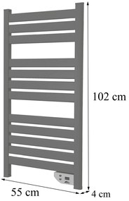 Radiator electric pentru prosoape 500W gri
