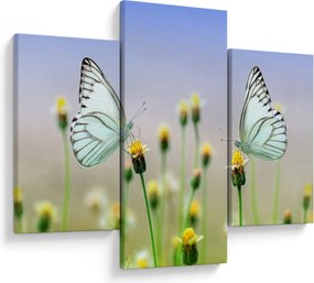 Tablou cu fluture pe floare (90x60 cm)