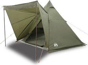 vidaXL Cort familie Tipi pentru 6 persoane verde măsliniu impermeabil