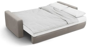 Canapea gri deschis extensibilă, cu spațiu de depozitare cu tapițerie din catifea 238 cm Belfast – Cosmopolitan Design