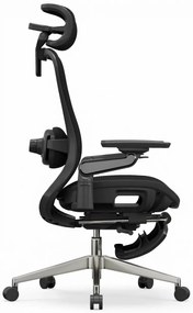 SYNO-H-MF Scaun ergonomic, suport lombar cu Masaj, sezut translatabil, cotiere 6D, tetiera 2D, suport picioare, Mesh, Negru