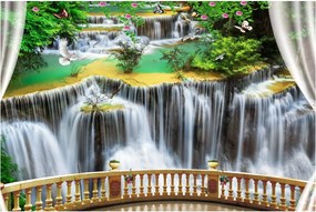 Tablou - Privire la cascade magice (90x60 cm)