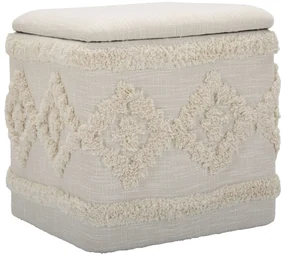 Mauro Ferretti Puff Contenitor Patrat Damasco cm 40X40X40 | Aosom Romania
