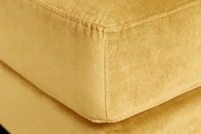 Taburete elegant Cozy Velvet 80cm, catifea galben mustar