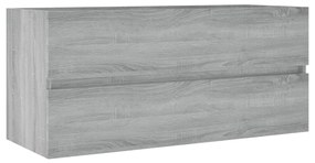 Dulap de chiuveta, sonoma gri, 100x38,5x45 cm, lemn prelucrat sonoma gri, Dulap pentru chiuveta, 1