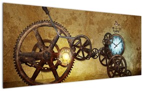 Tablou cu aparatele istorice ale ceasurilor (120x50 cm)