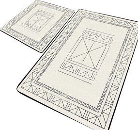 Covorașe de baie crem 2 buc. 60x100 cm Touch – Foutastic