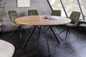 Masa rotunda cu furnir de stejar ATELIER 120cm