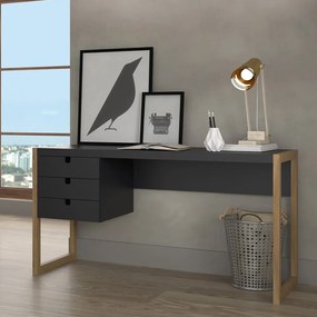 Birou Marckeric Square, 140 x 75 cm, gri antracit