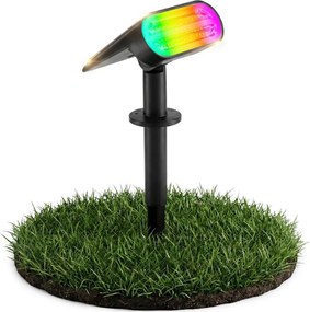 Lampă solară LED RGB 2 în 1 LED/3,7V 1200 mAh IP54 neagră