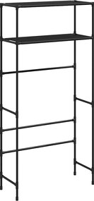 vidaXL Suport depozitare 2 niveluri mașină spălat negru 69x28x143cm